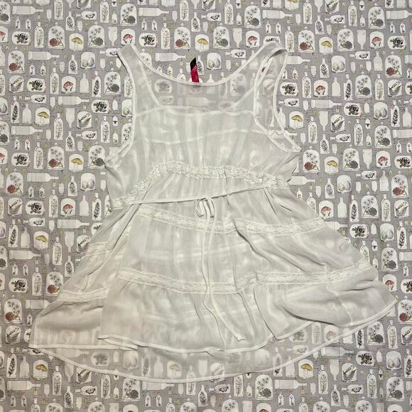 Y2k sheer tiered mini babydoll - Picture 6 of 8